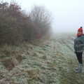 Isobel waits for the boys, Fun With Ice in Lockdown, Brome, Suffolk - 10th January 2021