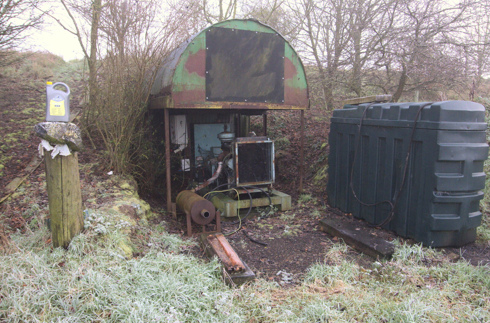 A diesel resevoir irrigation pump from Fun With Ice in Lockdown, Brome, Suffolk - 10th January 2021