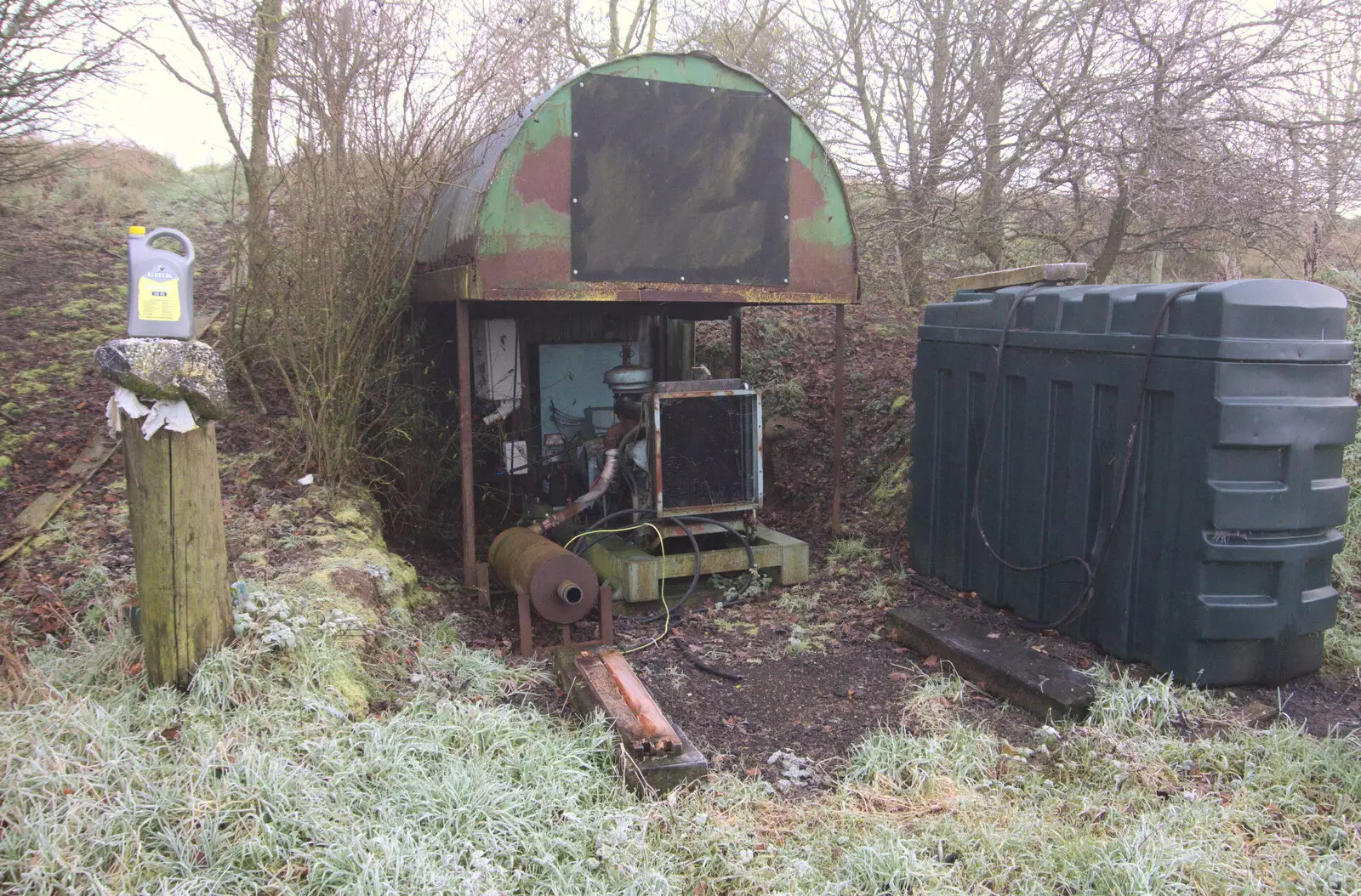 A diesel resevoir irrigation pump, from Fun With Ice in Lockdown, Brome, Suffolk - 10th January 2021