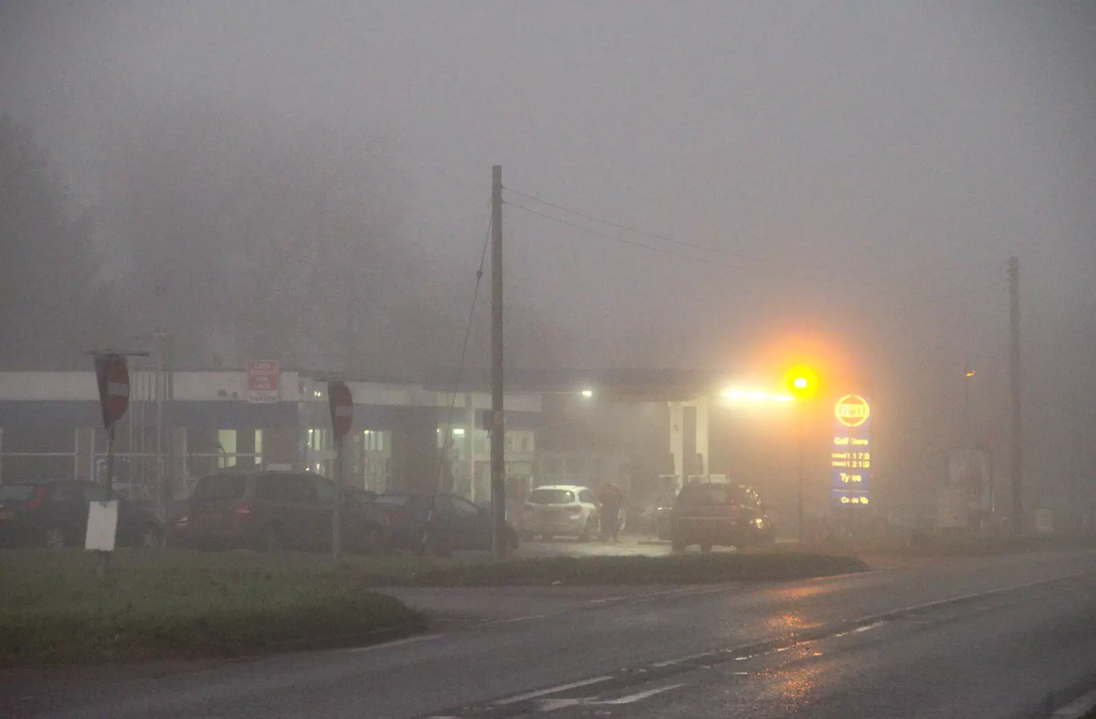 The Devil's Handbasin garage on the A140, from Fun With Ice in Lockdown, Brome, Suffolk - 10th January 2021