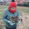 Isobel creates some frozen art, Fun With Ice in Lockdown, Brome, Suffolk - 10th January 2021