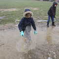 Harry picks up a big sheet of ice, Fun With Ice in Lockdown, Brome, Suffolk - 10th January 2021