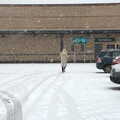 Snow in Morrisons car park, A Snowy Morning, Diss, Norfolk - 16th January 2021