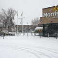 The view to Diss at Morrisons, A Snowy Morning, Diss, Norfolk - 16th January 2021