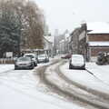 Mere Street is empty and snowy, A Snowy Morning, Diss, Norfolk - 16th January 2021