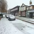 A few footsteps in the snow, A Snowy Morning, Diss, Norfolk - 16th January 2021