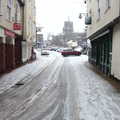 The top of Mere Street by Hays Travel, A Snowy Morning, Diss, Norfolk - 16th January 2021
