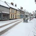 The very top of St. Nicholas Street, A Snowy Morning, Diss, Norfolk - 16th January 2021