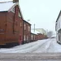 The old Crown pub and derelict Christopher Hall offices, A Snowy Morning, Diss, Norfolk - 16th January 2021