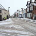 The Crown, and the disused Lloyds Bank, A Snowy Morning, Diss, Norfolk - 16th January 2021