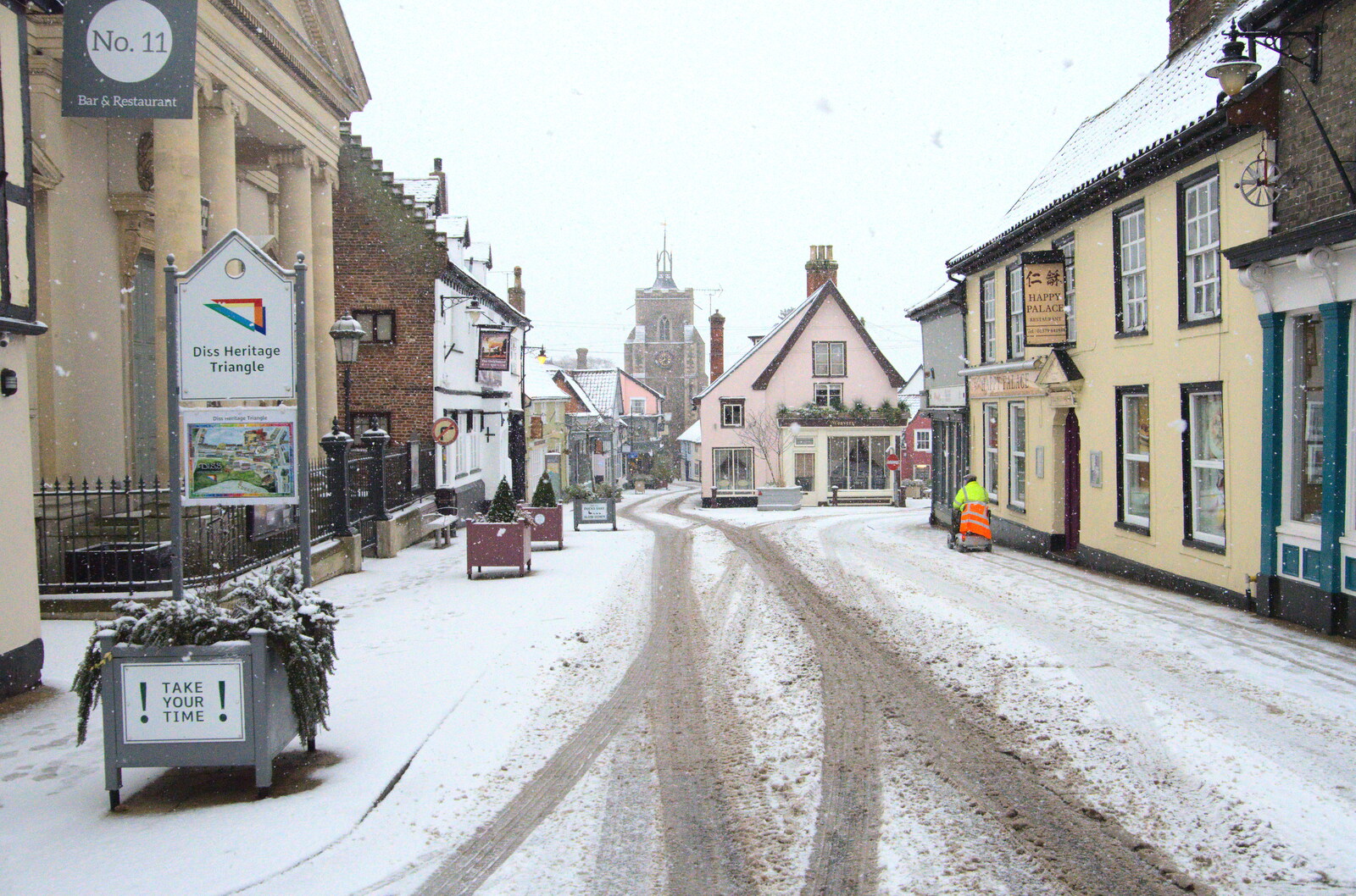 Diss Cornhall from A Snowy Morning, Diss, Norfolk - 16th January 2021
