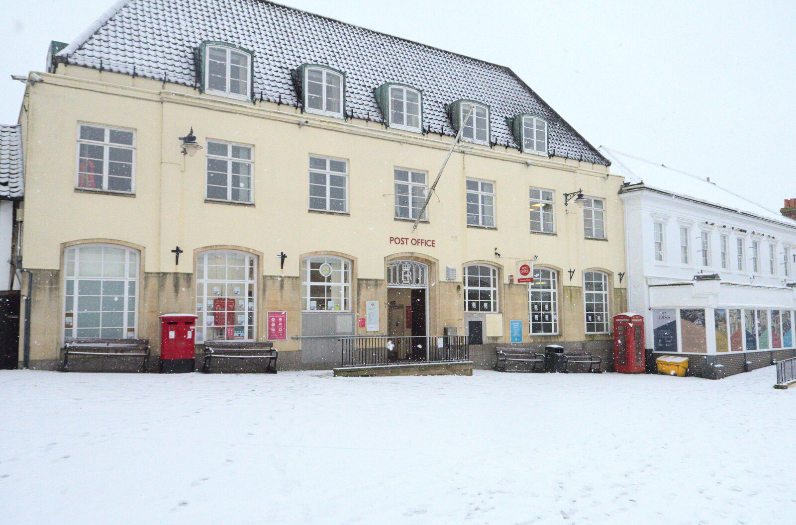 The model-railway Post Office from A Snowy Morning, Diss, Norfolk - 16th January 2021
