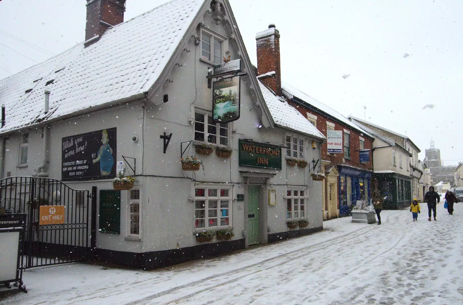 The Waterfront Inn, from A Snowy Morning, Diss, Norfolk - 16th January 2021