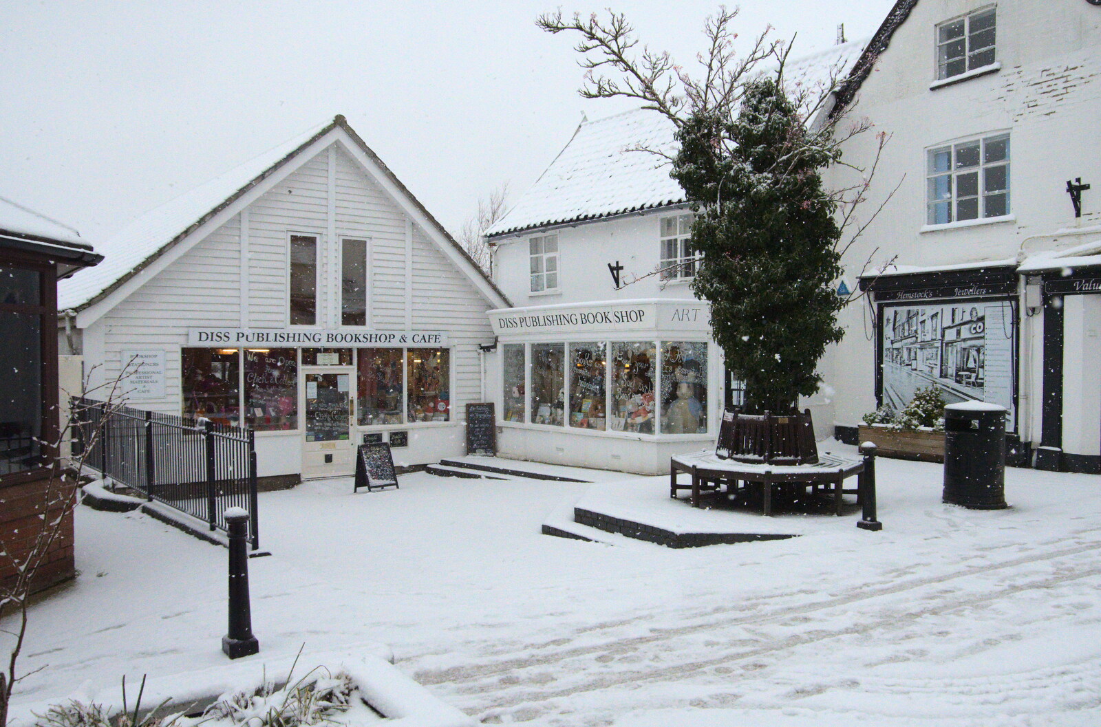 Diss Publishing bookshop from A Snowy Morning, Diss, Norfolk - 16th January 2021