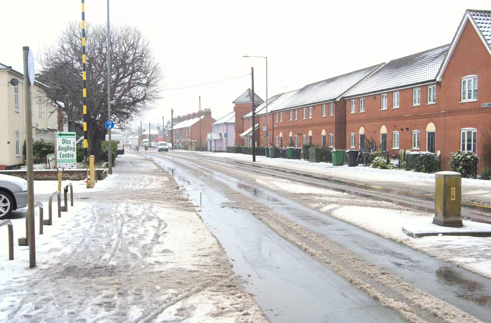 Victoria Road, from A Snowy Morning, Diss, Norfolk - 16th January 2021