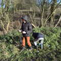 Fred and Harry mess around, Winter Lockdown Walks, Thrandeston and Brome, Suffolk - 24th January 2021