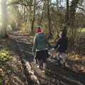 Isobel and Harry in the low sun, Winter Lockdown Walks, Thrandeston and Brome, Suffolk - 24th January 2021