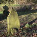 A gravestone for not-the James Woods, Winter Lockdown Walks, Thrandeston and Brome, Suffolk - 24th January 2021