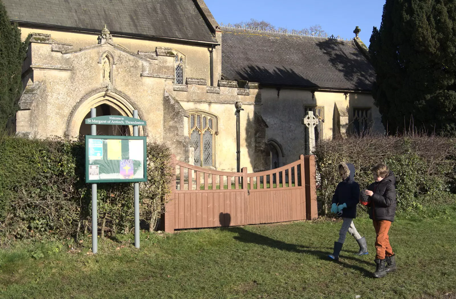 Harry and Fred, from Winter Lockdown Walks, Thrandeston and Brome, Suffolk - 24th January 2021