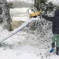 Harry pushes the toy lorry down the slide, Beast From The East Two - The Sequel, Brome, Suffolk - 8th February 2021