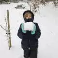 Harry's got a big snowball, Beast From The East Two - The Sequel, Brome, Suffolk - 8th February 2021