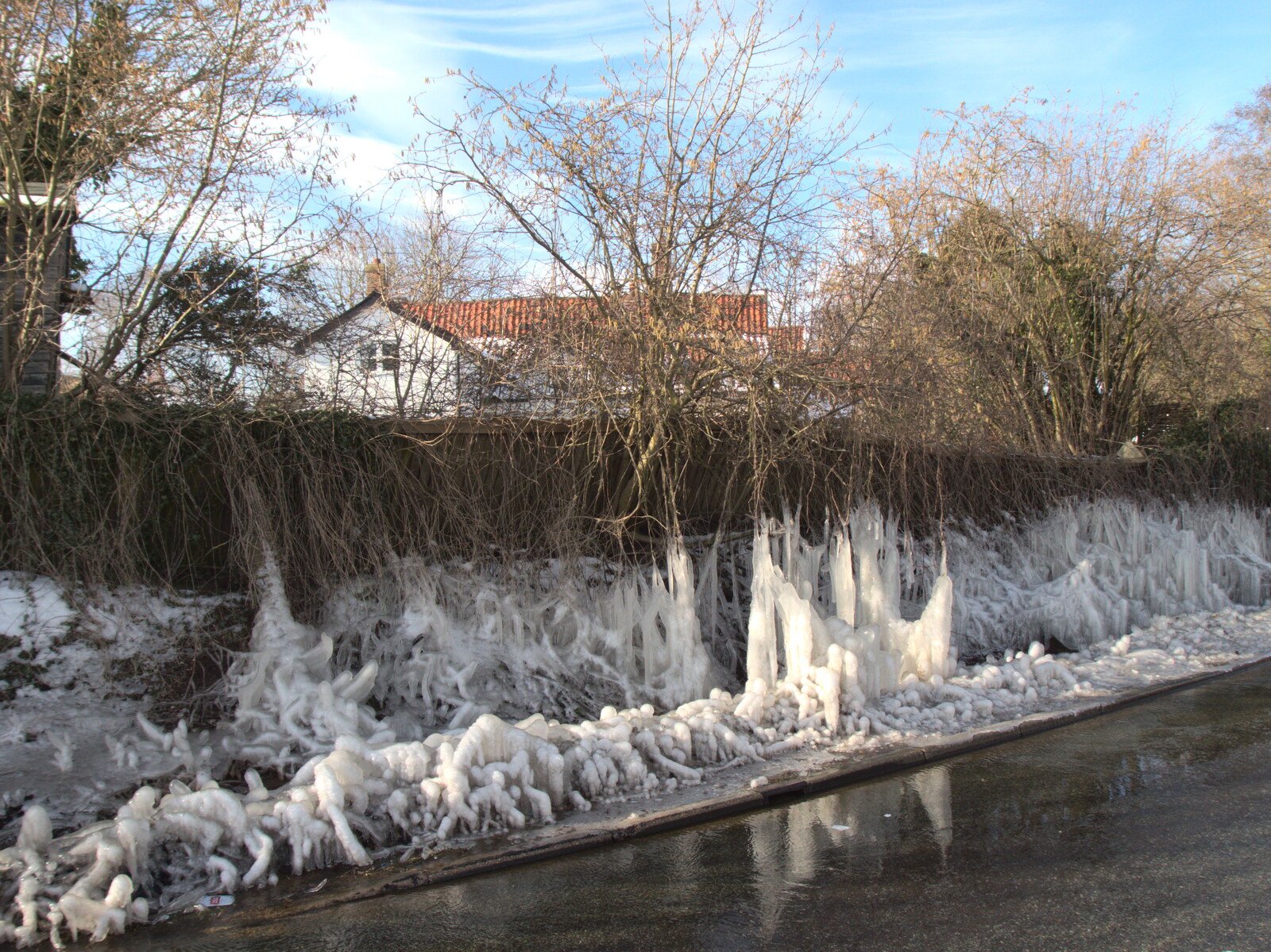 The ice sculpture on Denmark Hill from Derelict Infants School and Ice Sculptures, Diss and Palgrave, Norfolk and Suffolk - 13th February 2021
