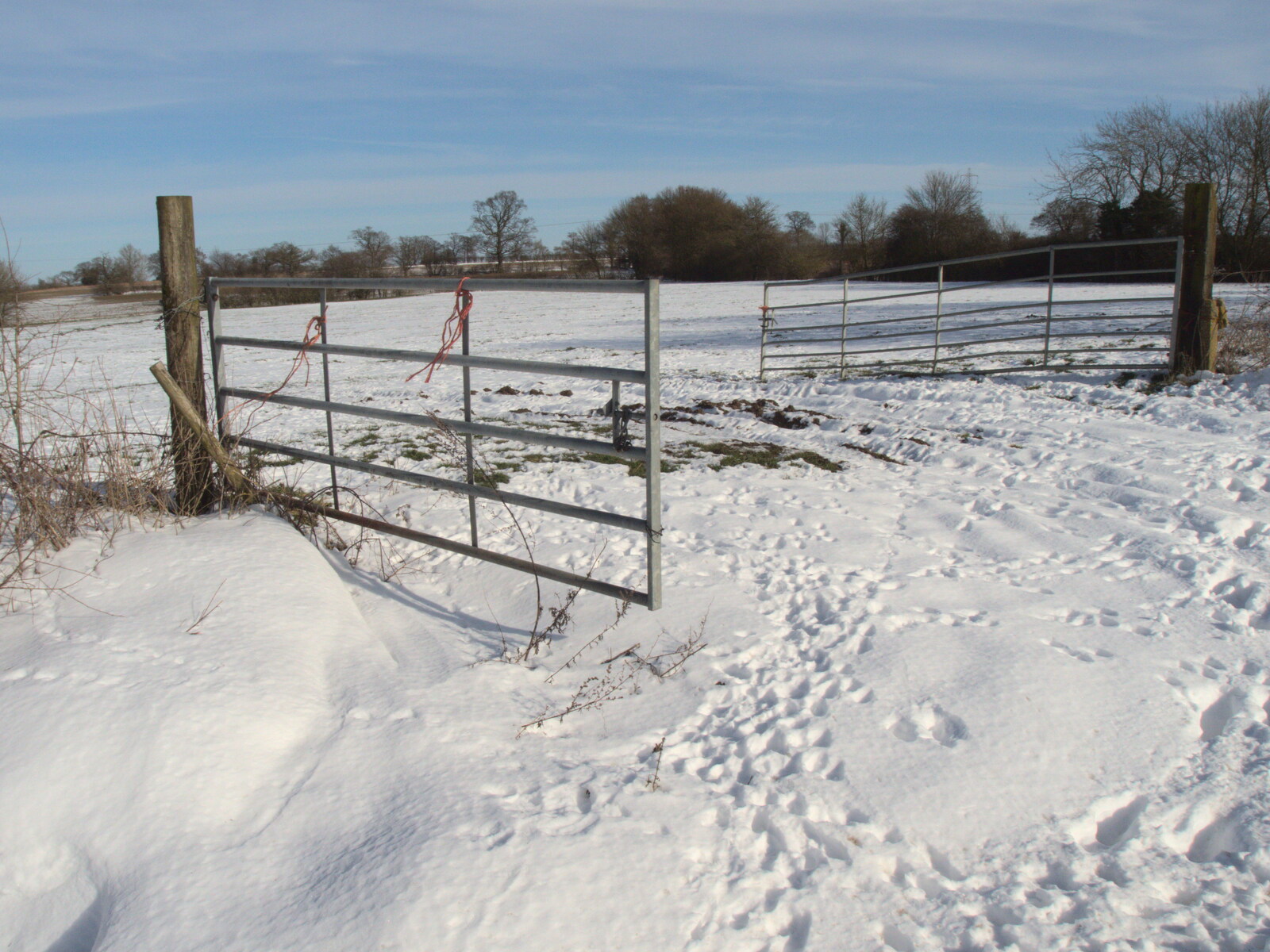 An open gate from Derelict Infants School and Ice Sculptures, Diss and Palgrave, Norfolk and Suffolk - 13th February 2021