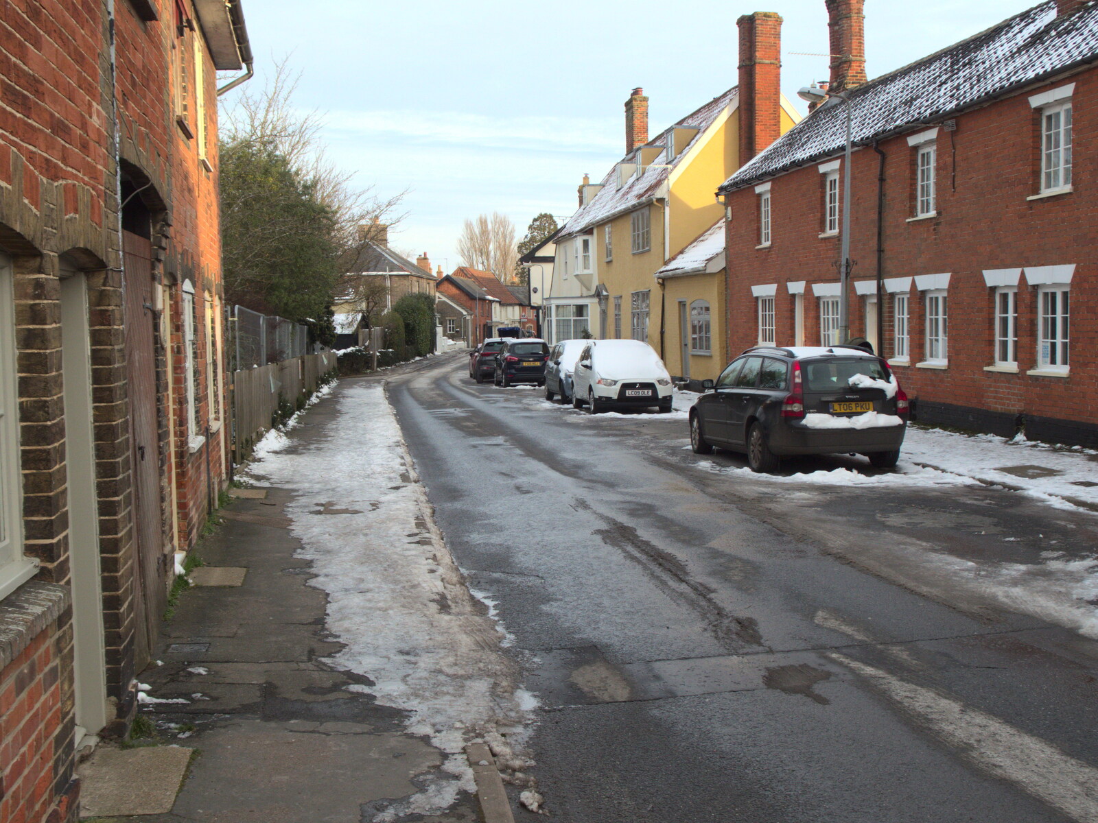 Church Street from Derelict Infants School and Ice Sculptures, Diss and Palgrave, Norfolk and Suffolk - 13th February 2021