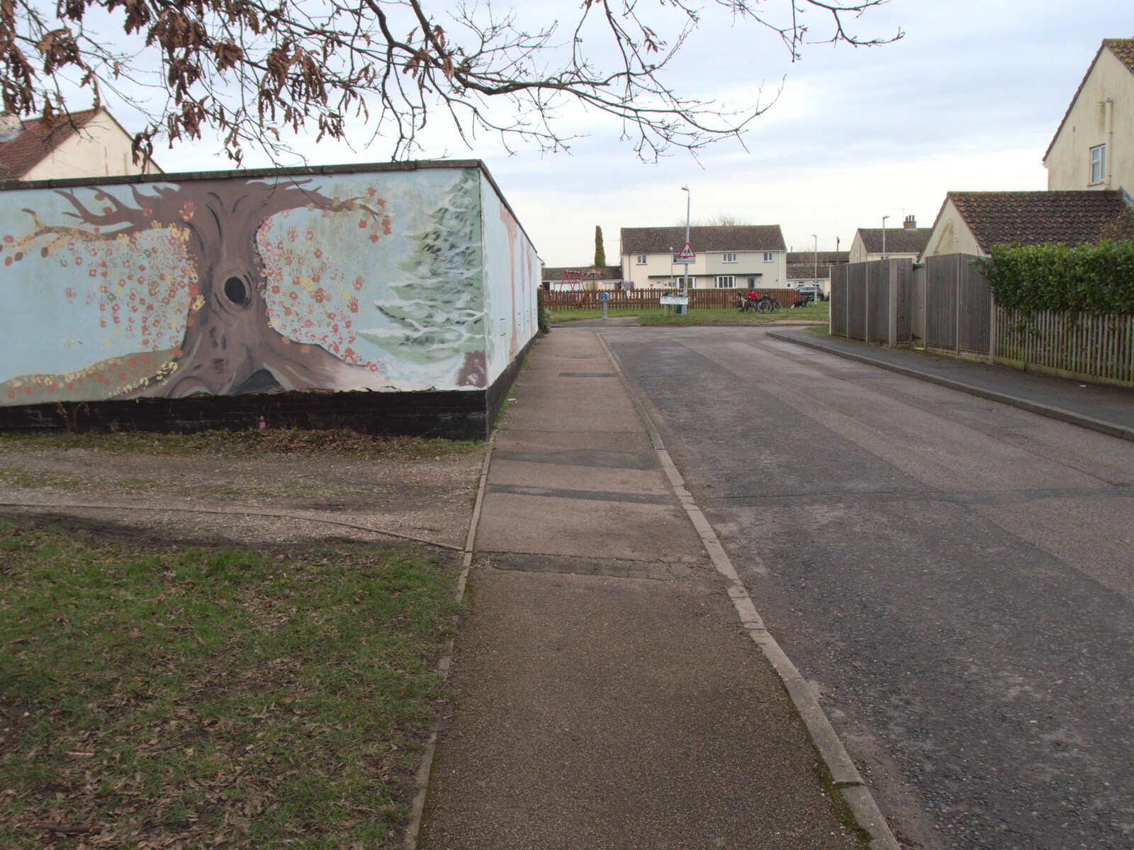 The tree mural from The Old Sewage Works, The Avenue, Brome, Suffolk - 20th February 2021