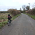 Fred on a bike, The Old Sewage Works, The Avenue, Brome, Suffolk - 20th February 2021
