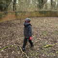 Harry roams around in the old sewage works, The Old Sewage Works, The Avenue, Brome, Suffolk - 20th February 2021