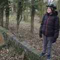 Fred stands on a wall, The Old Sewage Works, The Avenue, Brome, Suffolk - 20th February 2021