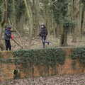 Harry and Fred mess around, The Old Sewage Works, The Avenue, Brome, Suffolk - 20th February 2021