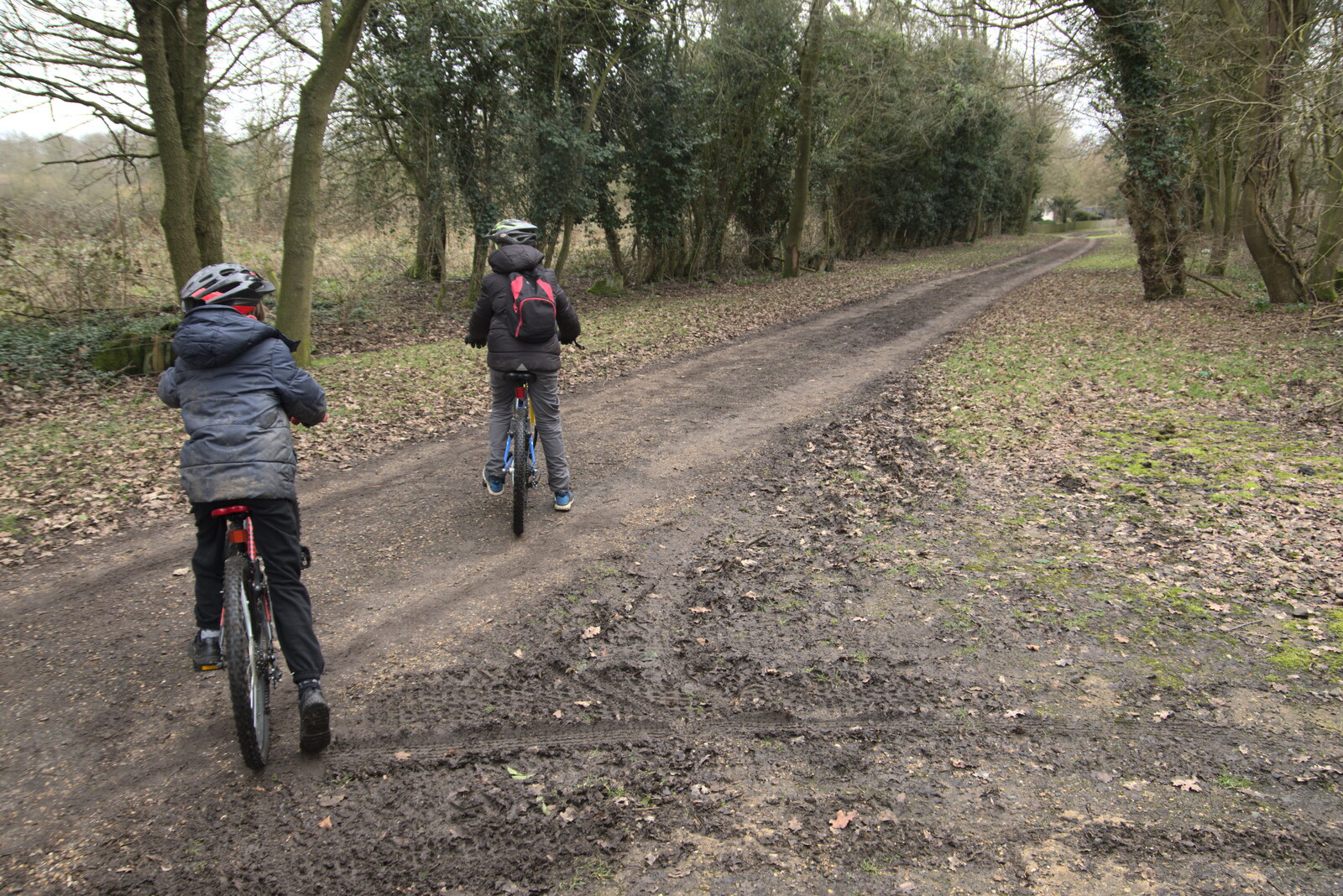 The boys are back on Brome Avenue from The Old Sewage Works, The Avenue, Brome, Suffolk - 20th February 2021