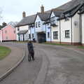 Harry waits on Wellington Road, The Old Sewage Works, The Avenue, Brome, Suffolk - 20th February 2021