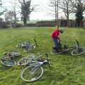 A pile of bikes, The Mean Streets of Eye, Suffolk - 7th March 2021