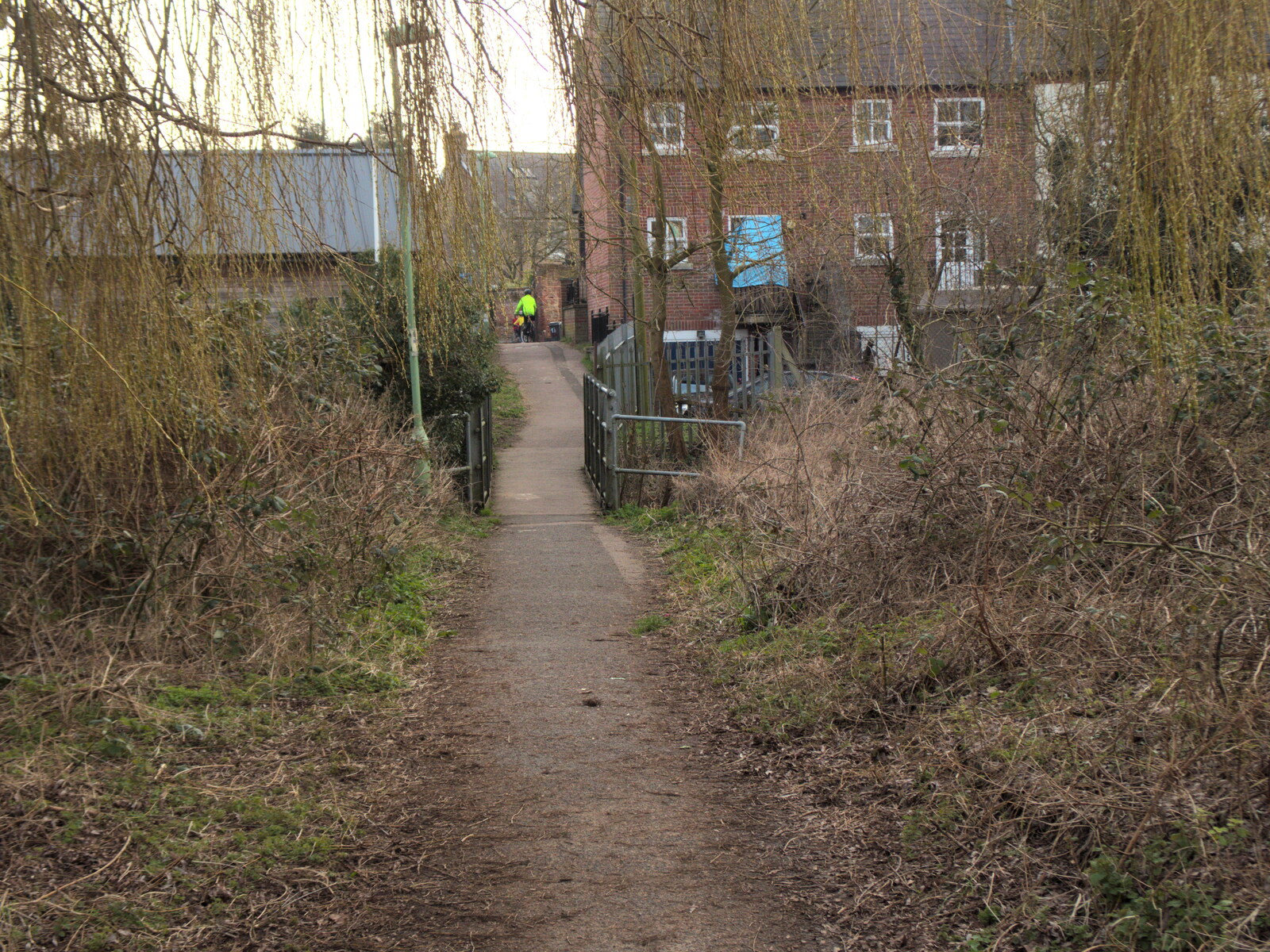 The footbridge over the stream from The Mean Streets of Eye, Suffolk - 7th March 2021