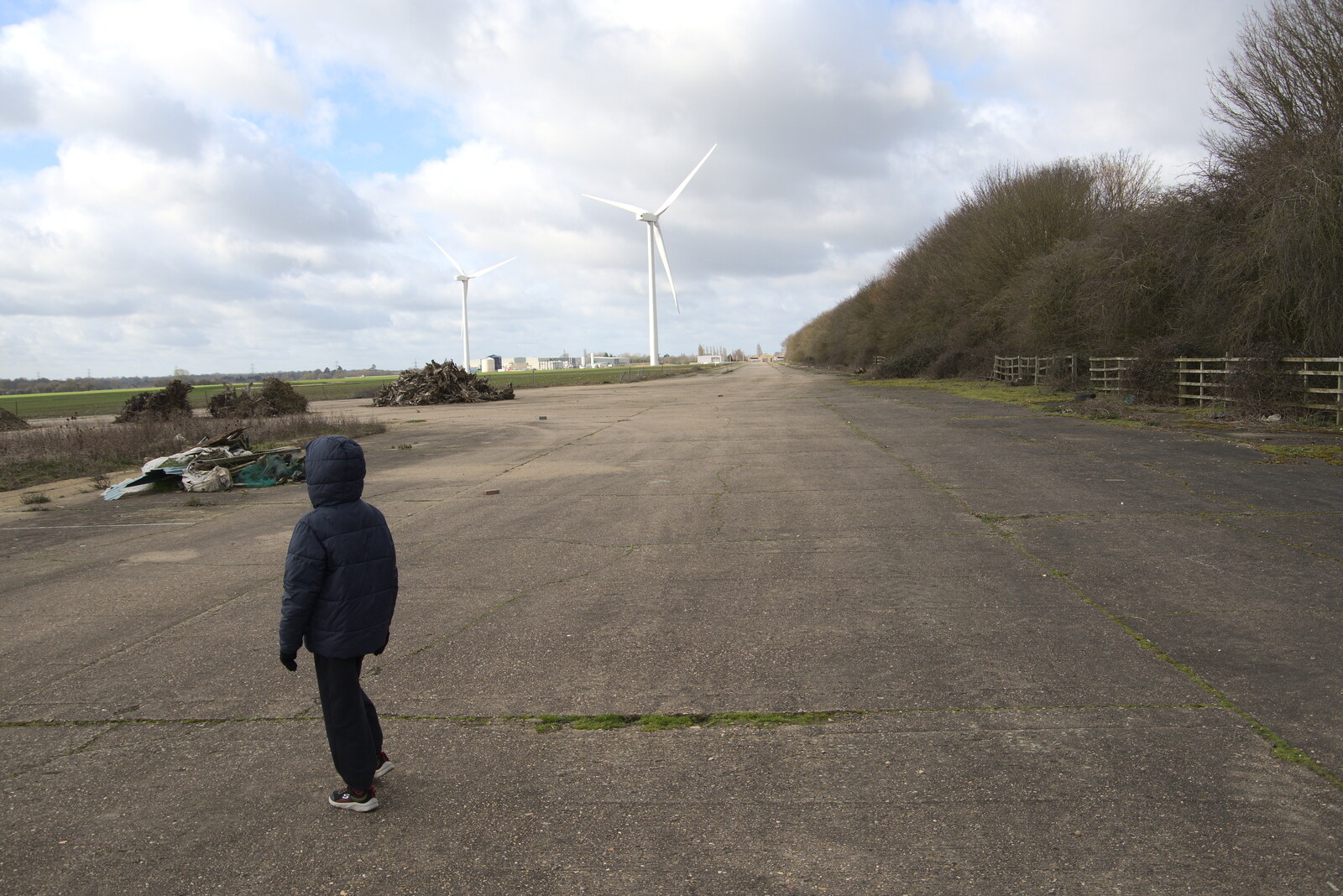 On one of the former taxiways from Another Walk on Eye Airfield, Eye, Suffolk - 14th March 2021