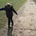 Harry with a bit of old rope, Another Walk on Eye Airfield, Eye, Suffolk - 14th March 2021