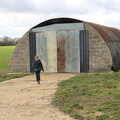 Harry walks back from the fuze store, Another Walk on Eye Airfield, Eye, Suffolk - 14th March 2021