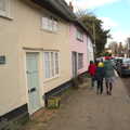 The gang walks up Lambseth Street, Another Walk on Eye Airfield, Eye, Suffolk - 14th March 2021