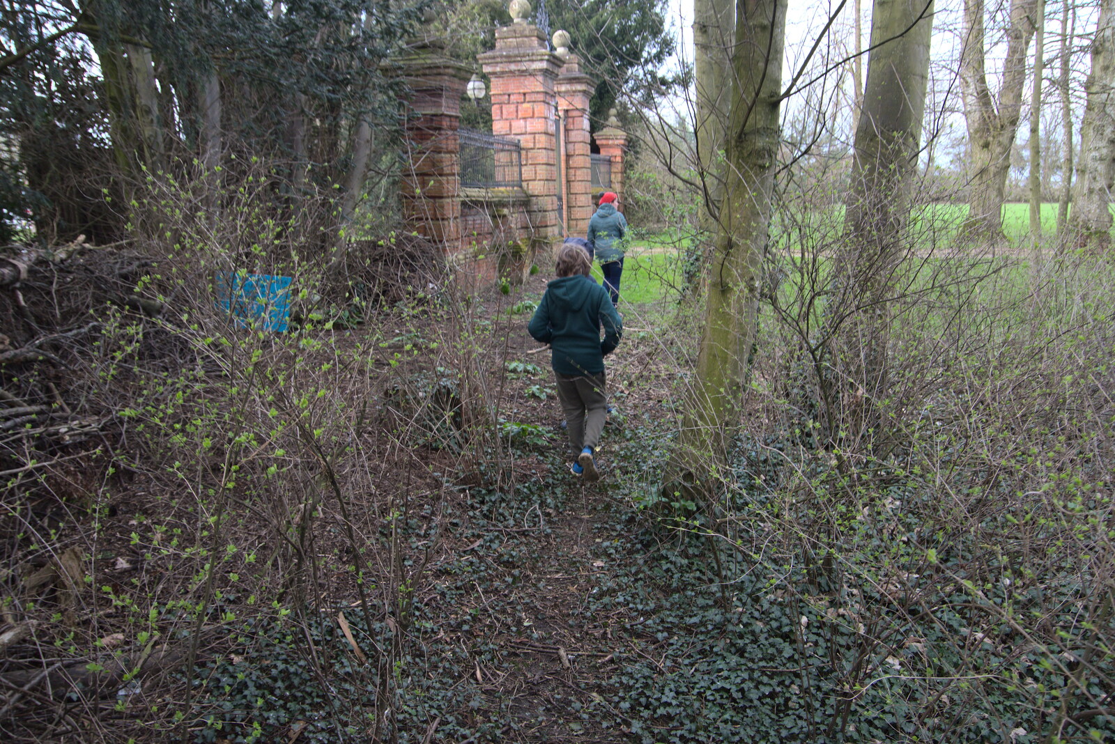 We wander about near the main gate from The Oaksmere: 28 Weeks Later, Brome, Suffolk - 21st March 2021