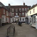 Looking up to the Swan Hotel, A Vaccine Postcard from Harleston, Norfolk - 22nd March 2021