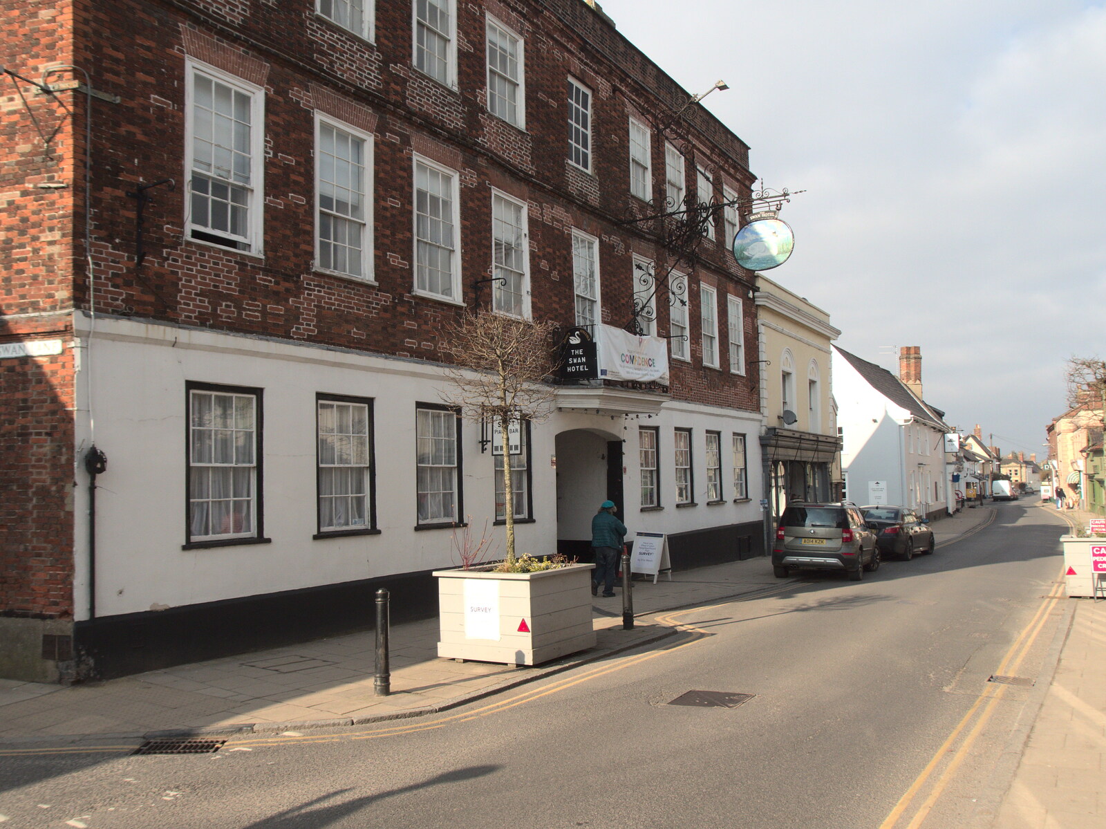 The Swan Hotel, scene of many Printec gatherings from A Vaccine Postcard from Harleston, Norfolk - 22nd March 2021