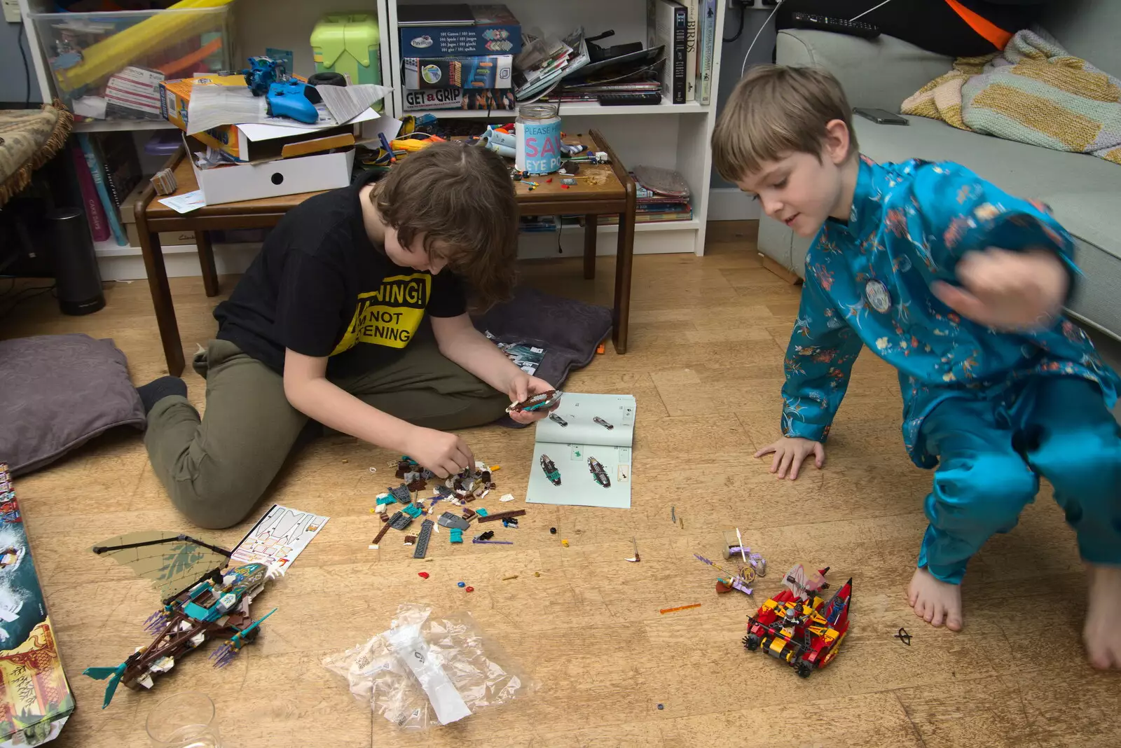 The Lego building continues, from A Return to Bressingham Steam and Gardens, Bressingham, Norfolk - 28th March 2021