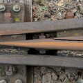 A cracked rail in some points, A Return to Bressingham Steam and Gardens, Bressingham, Norfolk - 28th March 2021