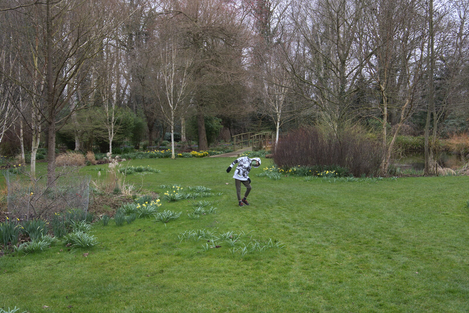 Harry does some sort of move from A Return to Bressingham Steam and Gardens, Bressingham, Norfolk - 28th March 2021