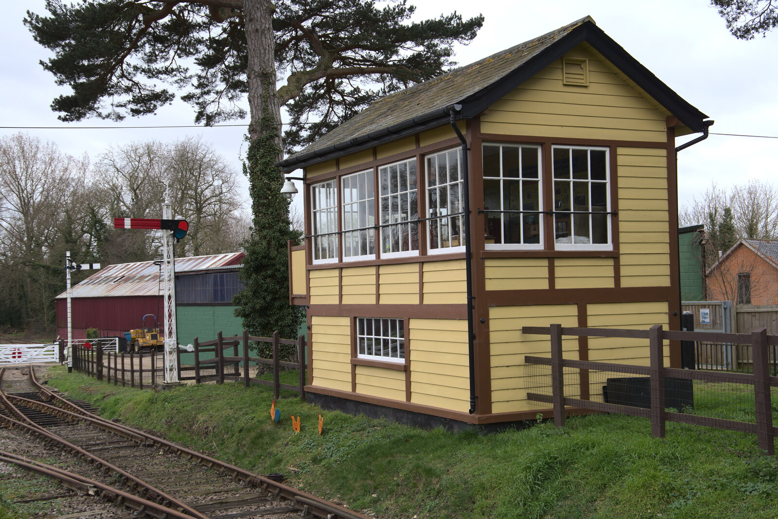 The Bressingham signal box from A Return to Bressingham Steam and Gardens, Bressingham, Norfolk - 28th March 2021