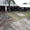 Tracks snake out of the engine shed, A Return to Bressingham Steam and Gardens, Bressingham, Norfolk - 28th March 2021