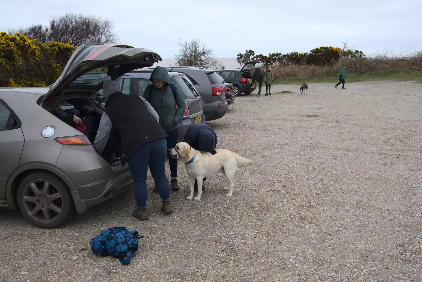 Down in the car park at Dunwich Heath, from A Trip to Dunwich Beach, Dunwich, Suffolk - 2nd April 2021